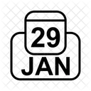 Gennaio Calendario Data Icon