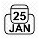 Gennaio Calendario Data Icon