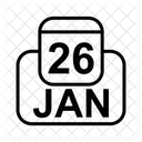 Gennaio Calendario Data Icon