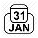 Gennaio Calendario Data Icon