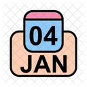 Gennaio Calendario Data Icon