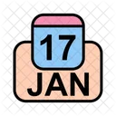 Gennaio Calendario Data Icon