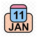 Gennaio Calendario Data Icon