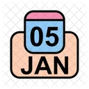 Gennaio Calendario Data Icon