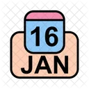 Gennaio Calendario Data Icon