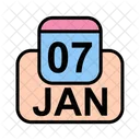 Gennaio Calendario Data Icon