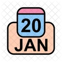 Gennaio Calendario Data Icon