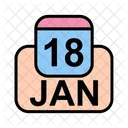 Gennaio Calendario Data Icon