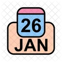 Gennaio Calendario Data Icon