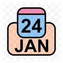 Gennaio Calendario Data Icon