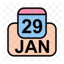 Gennaio Calendario Data Icon