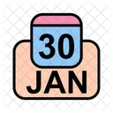 Gennaio Calendario Data Icon