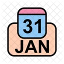 Gennaio Calendario Data Icon