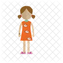Gentle Lady Minimal Stylish Woman Icon