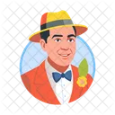 Gentleman Character Man Icon