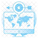 Global Location Destination Worldwide Location Icon