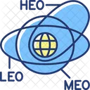 Geocentric Orbit Space Icon