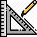 Geodreieck Lineal Lineal Symbol