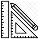 Geodreieck Geometrie Werkzeug Zeichenwerkzeug Symbol