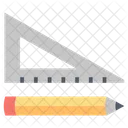 Mathe Tool Lineal Bleistift Symbol