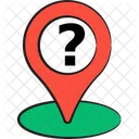 Signo De Interrogacion Con Etiqueta Geografica Icon