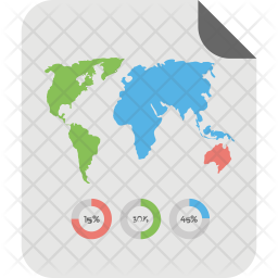Geographic Chart Icon - Download in Flat Style