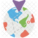 지리적 탐색 글로벌 GPS 글로벌 탐색 아이콘