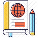 Geographie Weltbuch Globales Wissen Icon