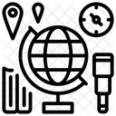 Geographie Bildung Globus Symbol