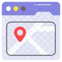Geolocation Webpage Map Icon