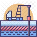 Geologische Bohrungen Geologische Untersuchungen Bohr LKW Symbol