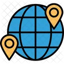 Geolokalisierung Globales Ortungssystem GPS Icon