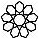 Icone De Linha De Geometria Islamica Ícone