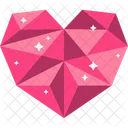Pink Facets Polygonal Icon