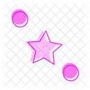 Geometric star with round  Icon