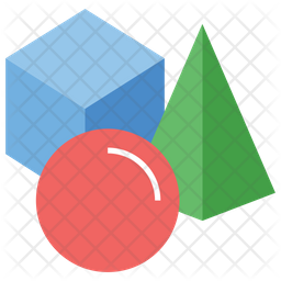 Geometrical Shapes Icon - Download in Flat Style