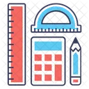 Geometrie Outils De Mesure Calculatrice Icône