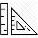 Geometrie Werkzeug Geodreieck Lineal Symbol