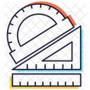 Geometrische Werkzeuge Lineal Messwerkzeuge Symbol