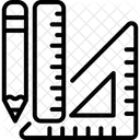 Geometrische Werkzeuge Winkel Zeichnung Symbol