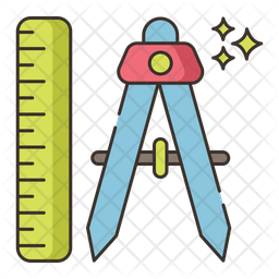 Geometry Icon - Download in Colored Outline Style