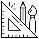 Geometry Tools Ruler Pencil Icon