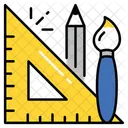 Geometry Tools Ruler Pencil Icon