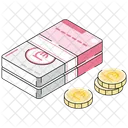 Georgischer Lari Papiergeld Banknote Symbol
