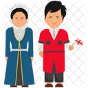 Georgische Kleidung Georgisches Outfit Georgisches Kleid Symbol