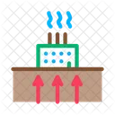 Geothermal Heating Factory Icon