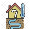 Geothermal house  Icon
