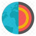 Geothermal Earth Layers Earth Core Icon