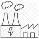 Geothermie Energie Thinline Symbol Symbol