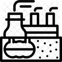 Geothermie Elektrizitat Industrie Symbol